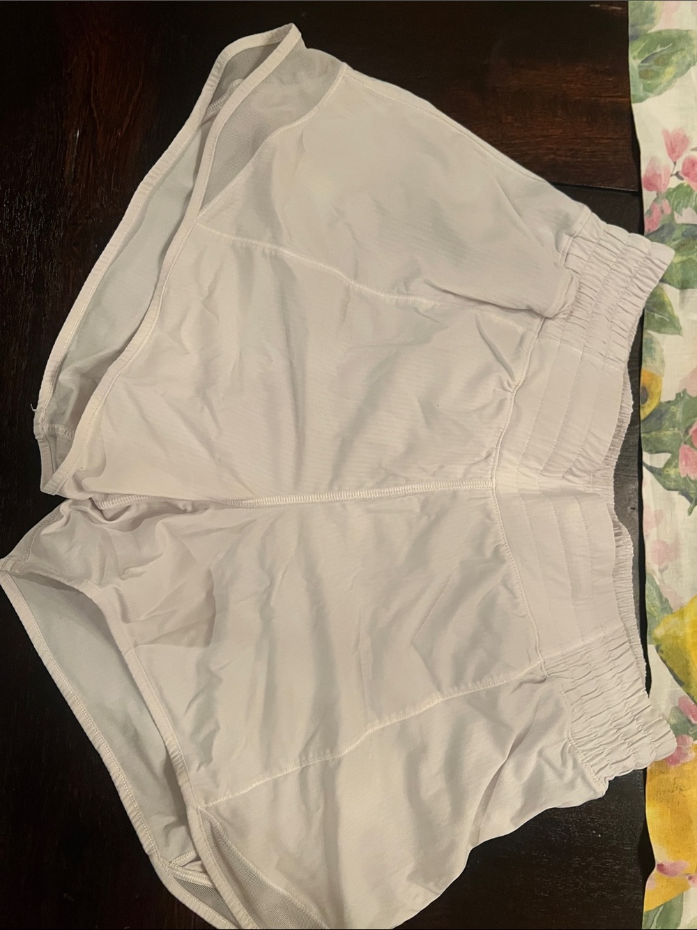 lululemon athletica White Athletic Shorts with Elastic Waist